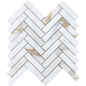 Herringbone Calacatta Gold 1x4 Honed